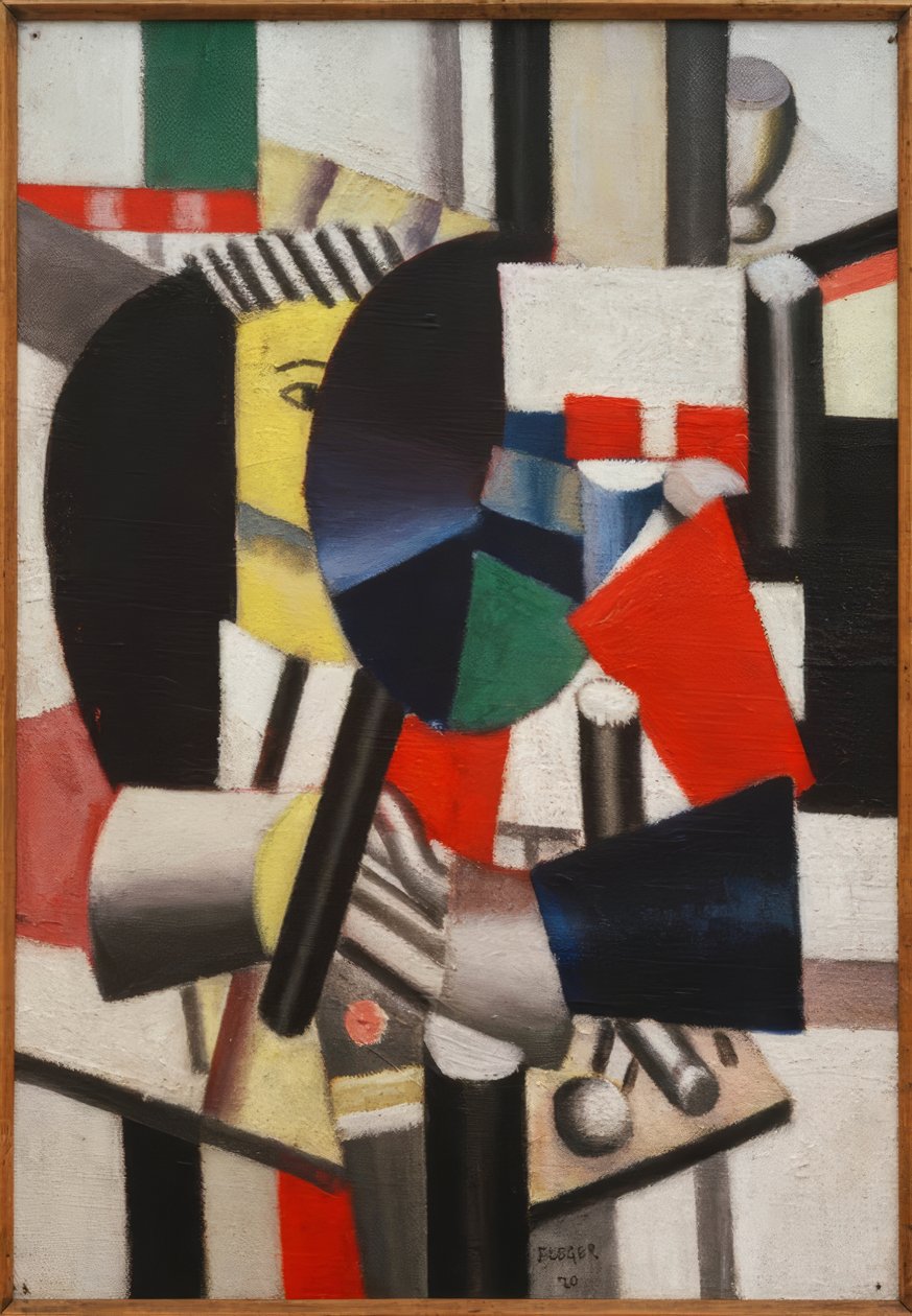 Donna con specchio da Fernand Leger