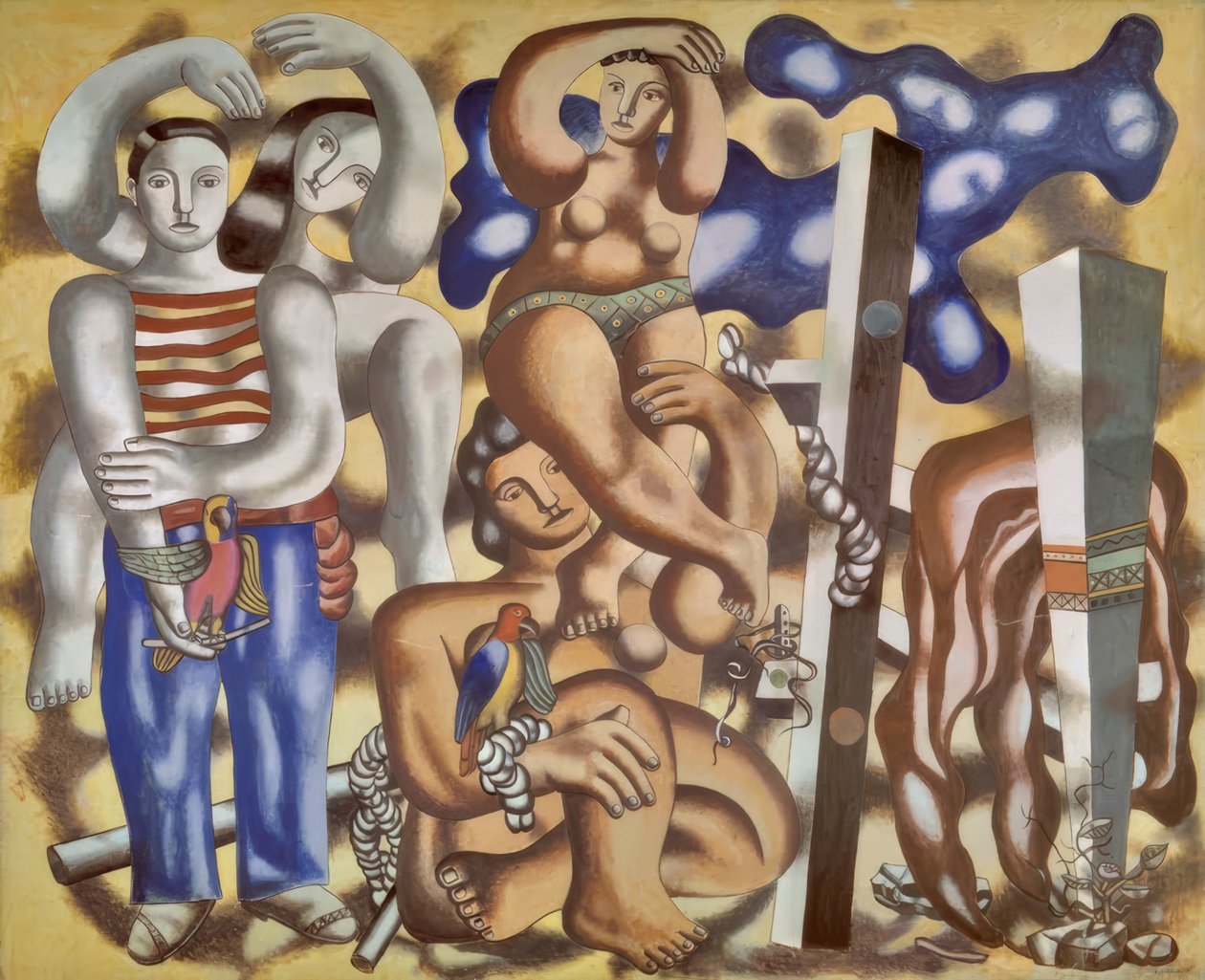 Composizione con due pappagalli da Fernand Leger
