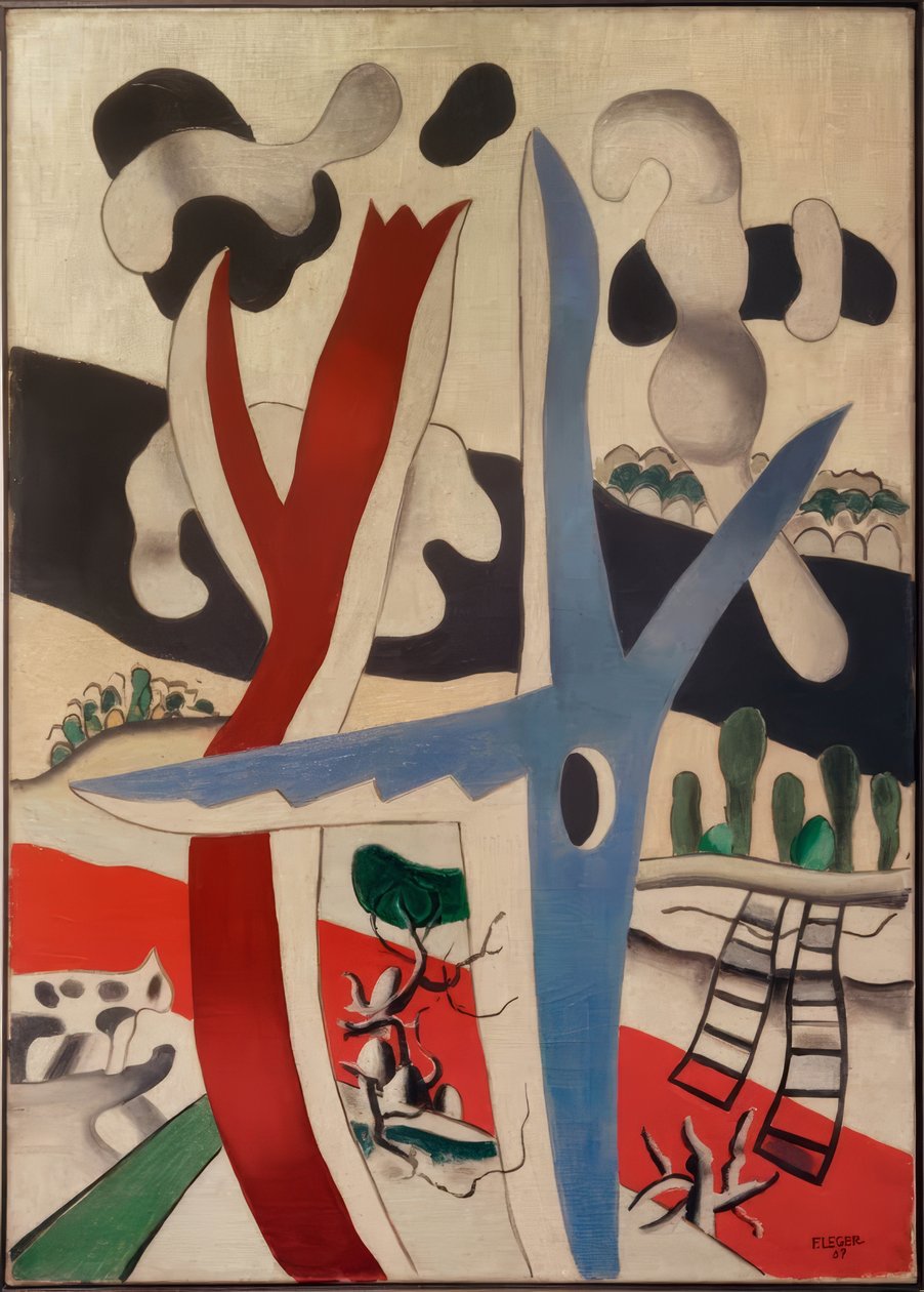 Paesaggio con albero blu da Fernand Leger