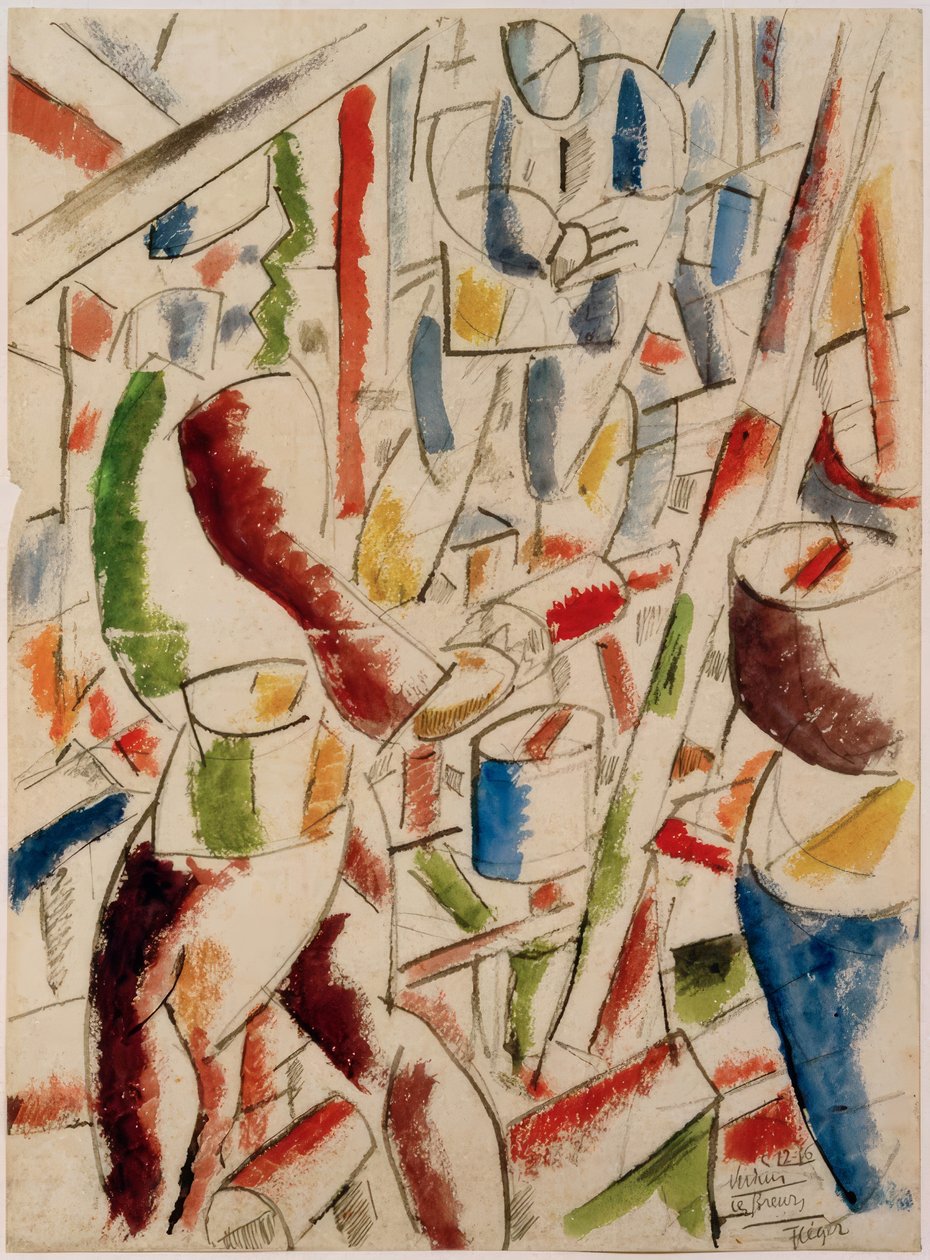 Soldati che scavano una trincea da Fernand Leger