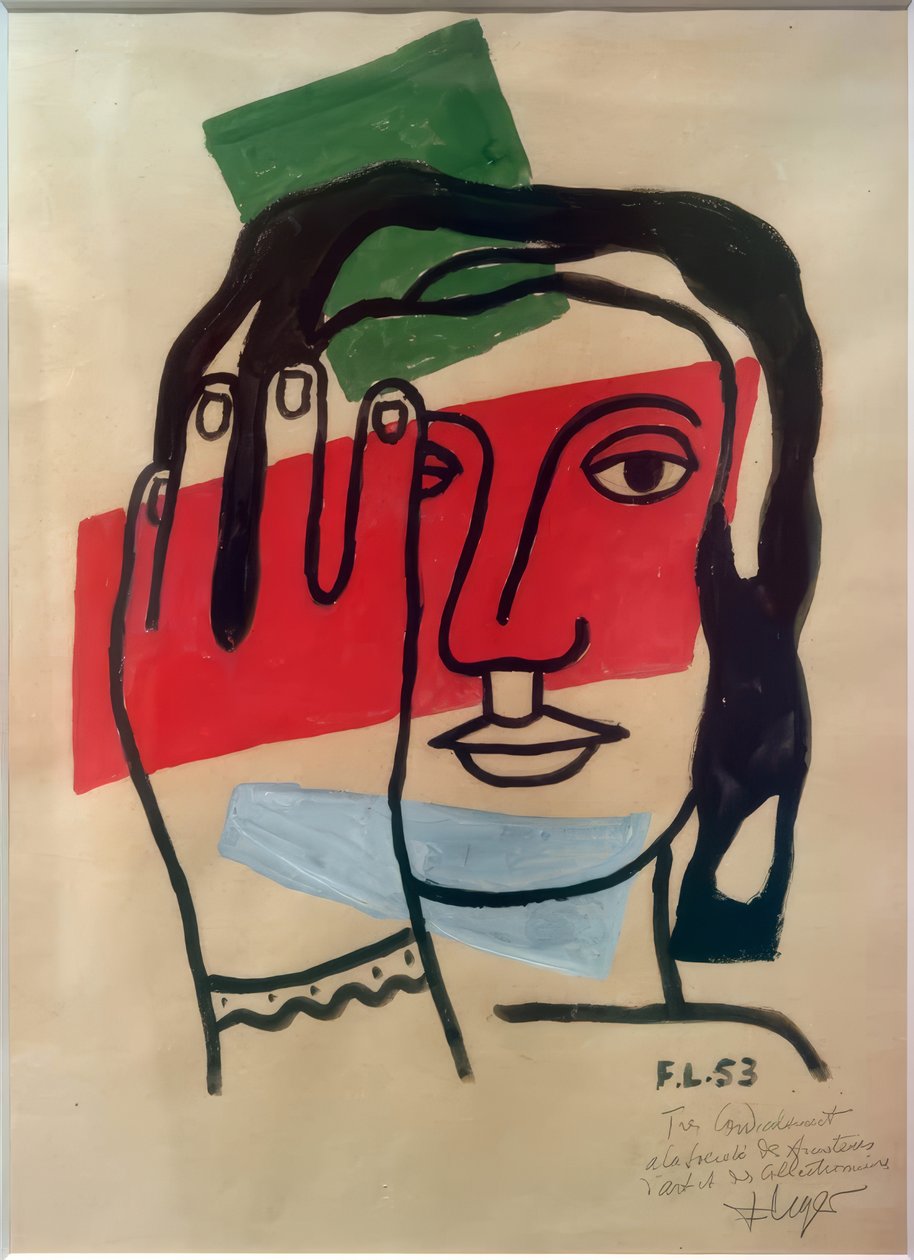 "Testa di donna (Frauenkopf)" da Fernand Leger