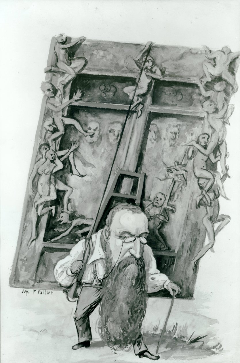 Ritratto di Auguste Rodin che porta le porte dell