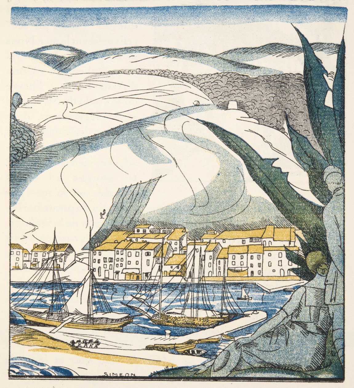 Antibes, da Gazette de Bon Ton, pub. 1920 da Fernand Siméon
