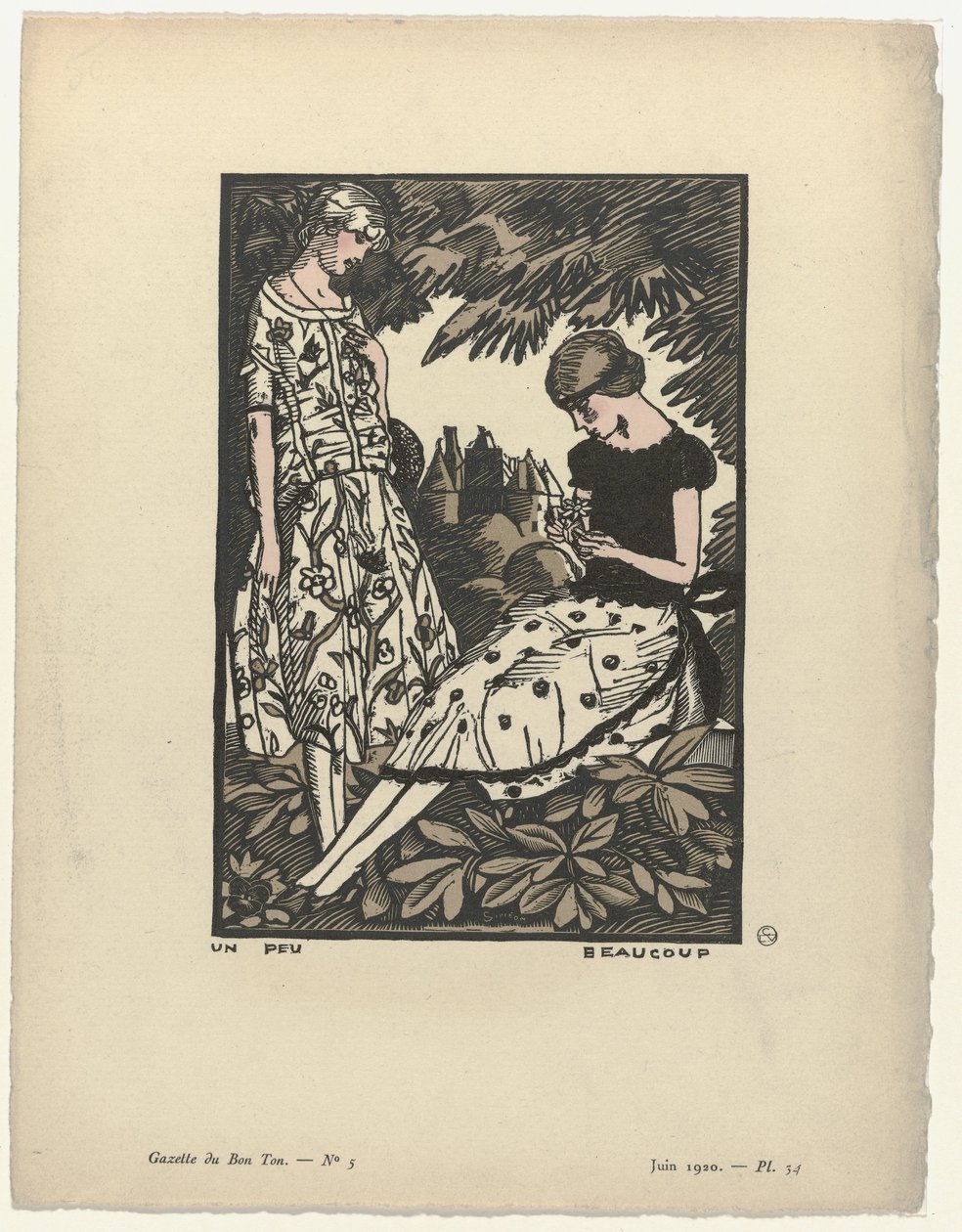 Gazette du Bon Ton, 1920 - No. 5, Pl. 34: Un po