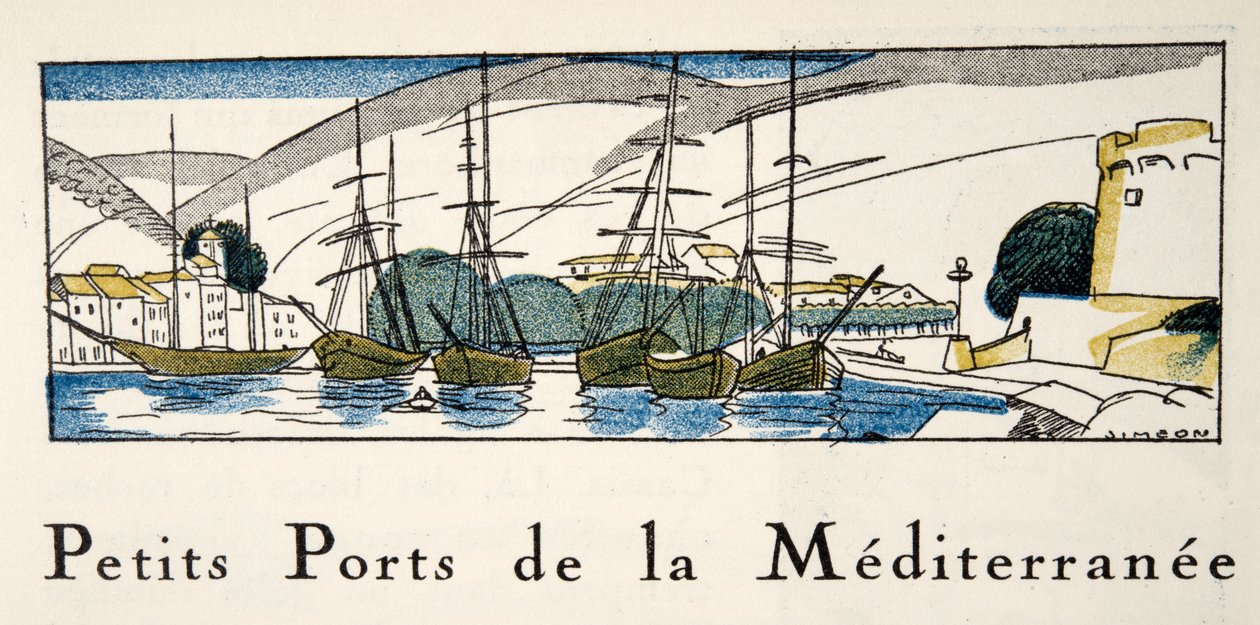 Porto Mediterraneo da Gazette de Bon Ton, pub. 1920 da Fernand Siméon