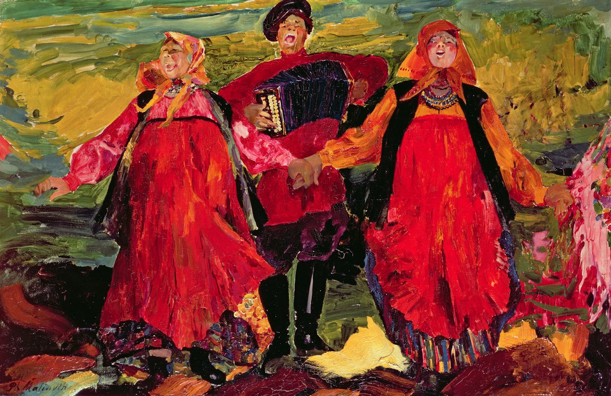 Contadini russi che cantano da Filipp Andreevic Maljavin