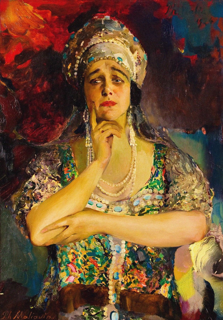 Ritratto della cantante Nadezhda Plevitskaya, 1924 da Filipp Andreevic Maljavin