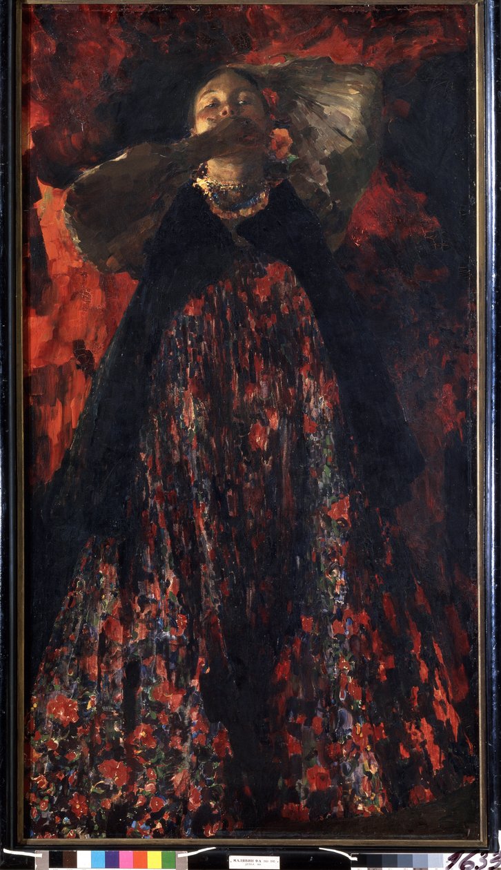 Una ragazza da Filipp Andreevich Maliavin