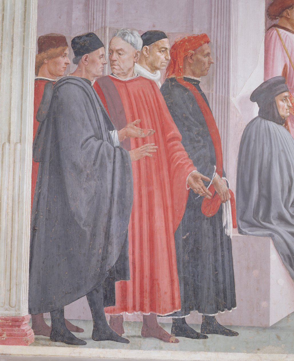 (dettaglio) dalla Resurrezione del figlio di Teofilo e San Pietro in trono da Filippino Lippi