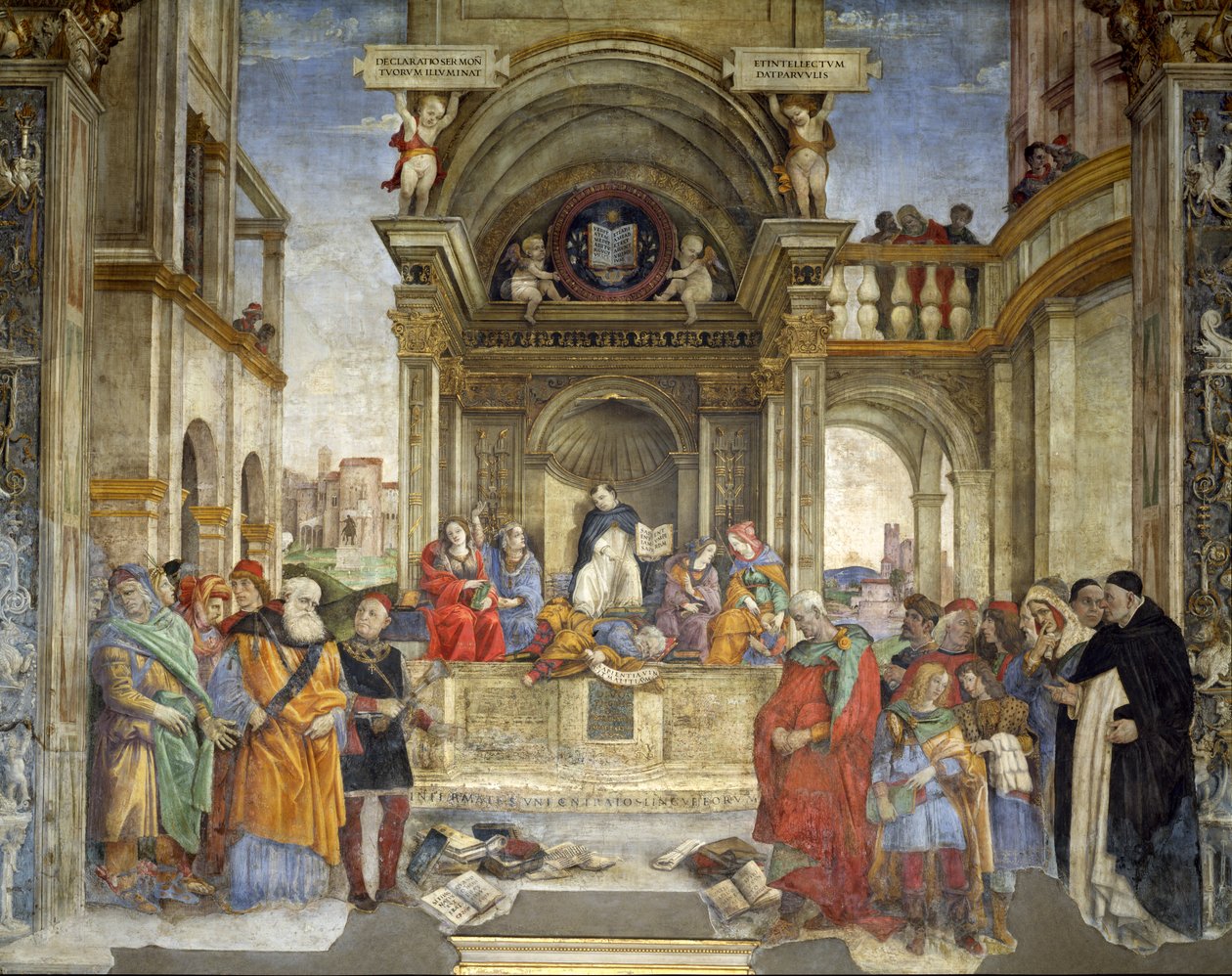 La disputa di San Tommaso, Cappella Carafa, Santa Maria sopra Minerva, Roma, 1488-93 da Filippino Lippi