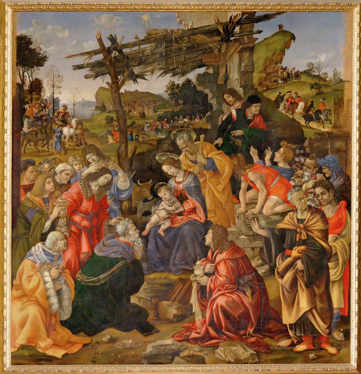 Adorazione dei Magi (dipinto su tela) da Filippino Lippi