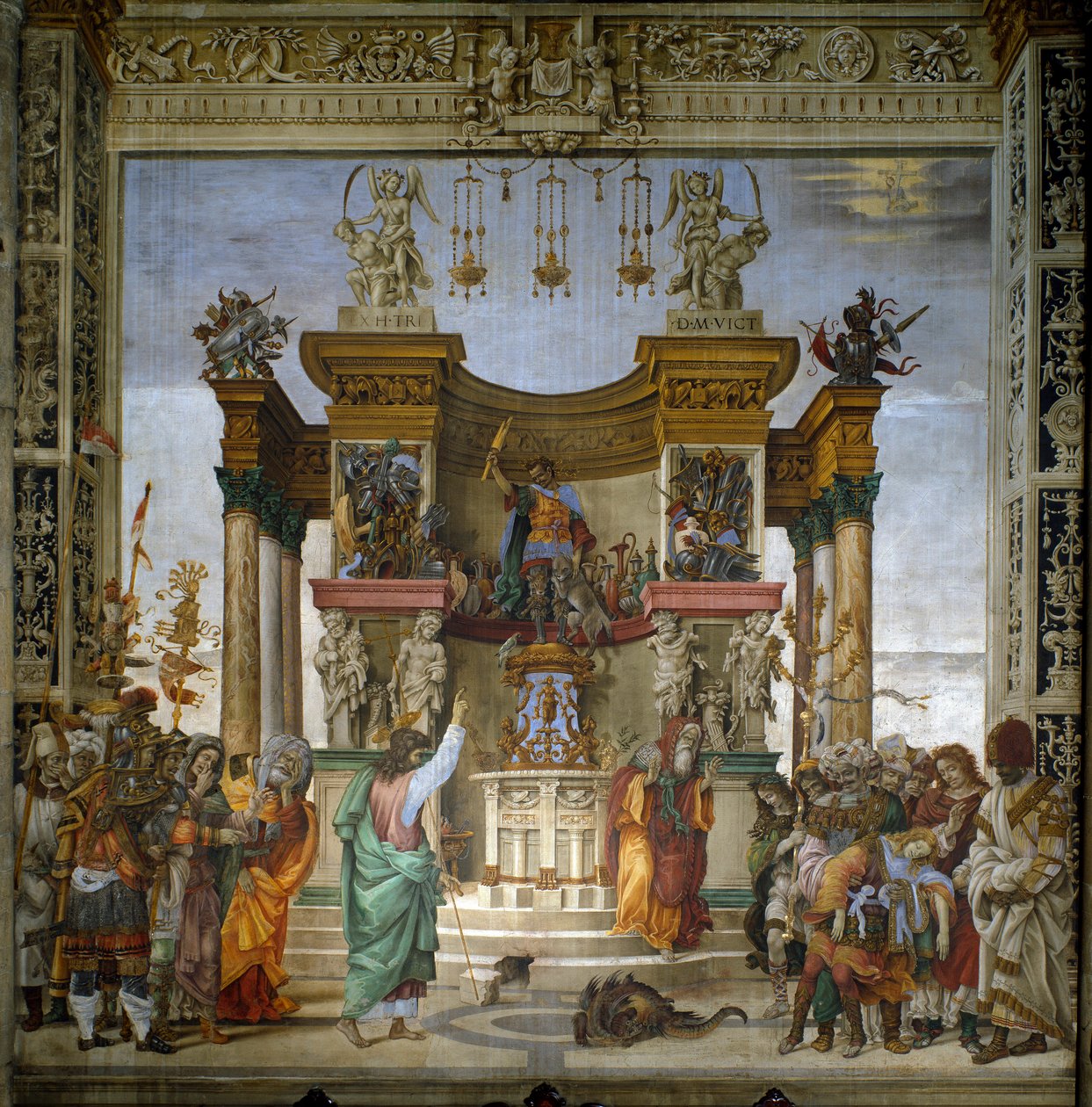 San Filippo esorcizza il drago dal tempio di Hierapolis da Filippino Lippi