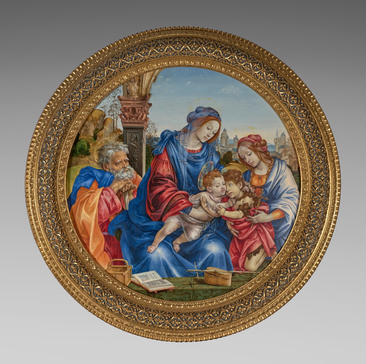 La Sacra Famiglia con san Giovanni Battista e santa Margherita da Filippino Lippi