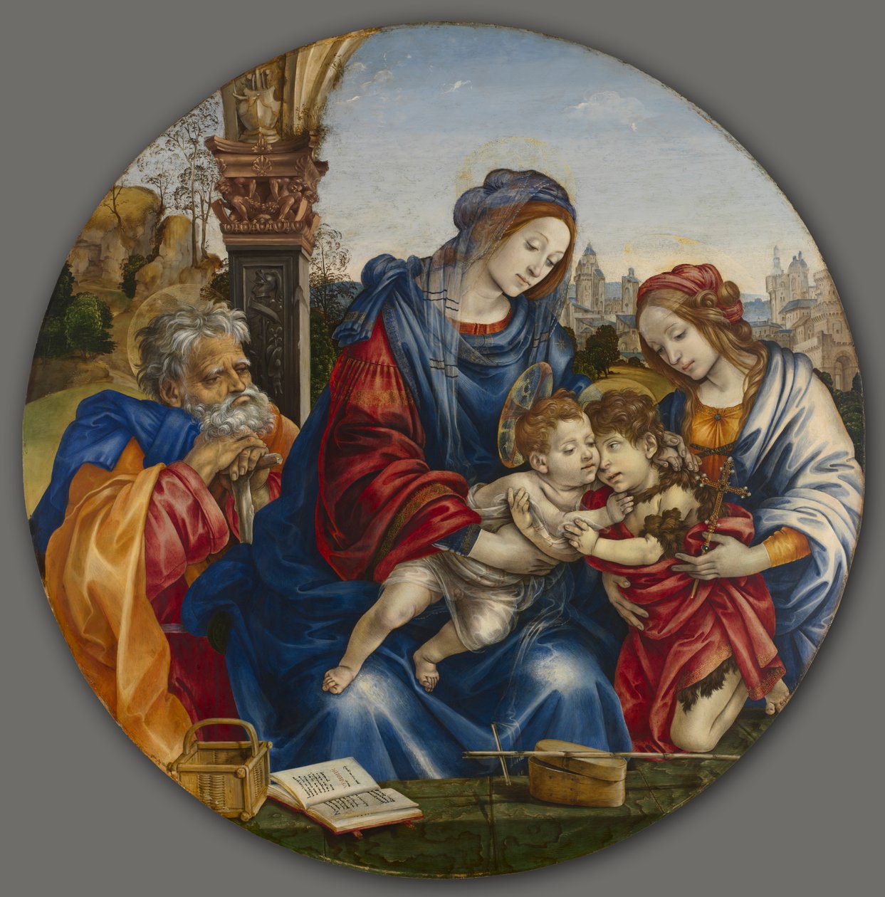 La Sacra Famiglia con San Giovanni Battista e Santa Margherita, c. 1495 da Filippino Lippi