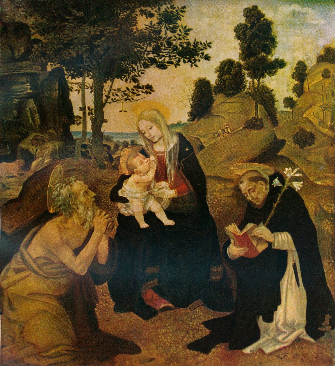 La Vergine e il Bambino con i santi Girolamo e Domenico, c. 1485, 1911 da Filippino Lippi