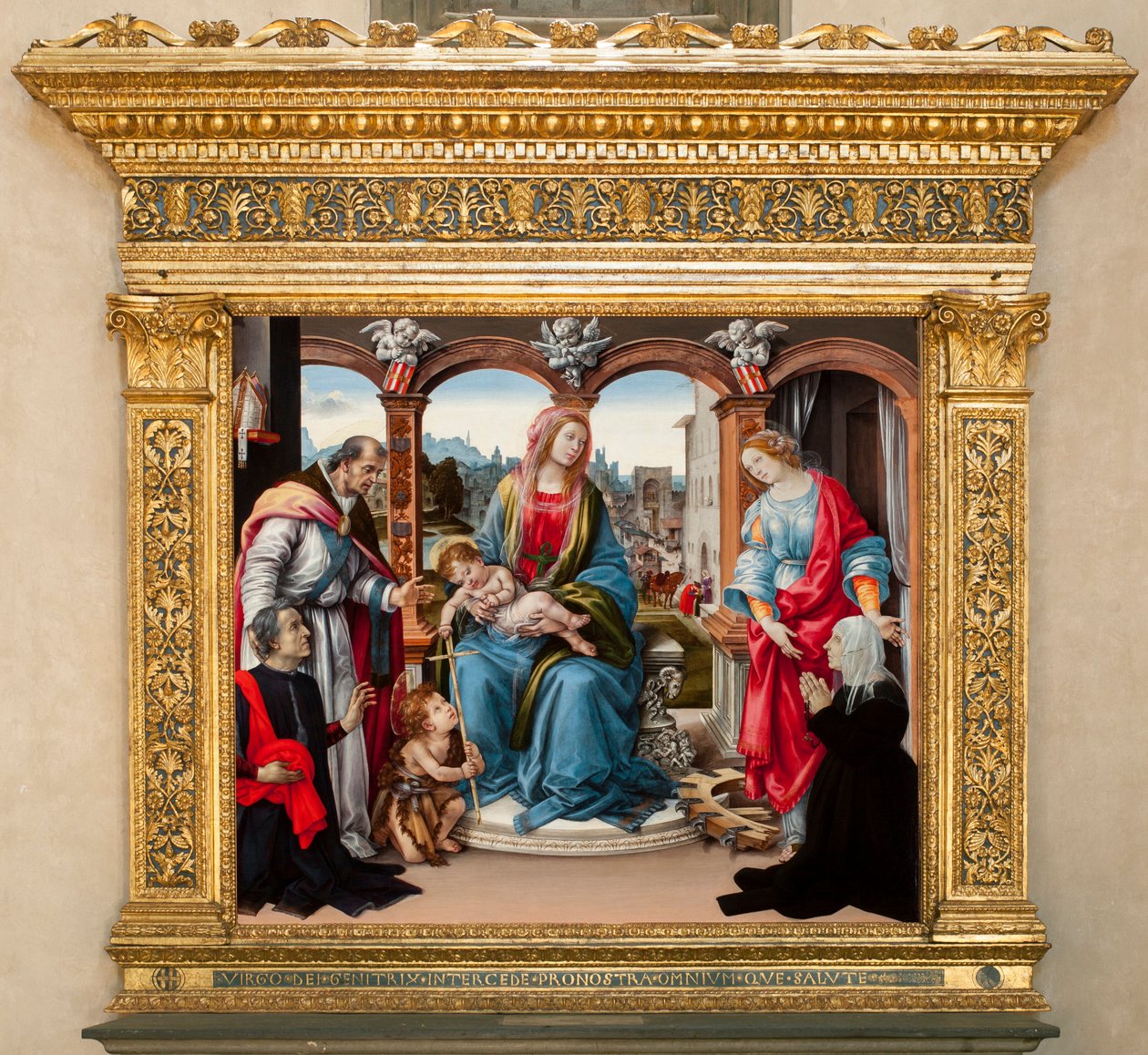 Vergine con bambino e San Giovanni Battista, San Martino e Santa Caterina d