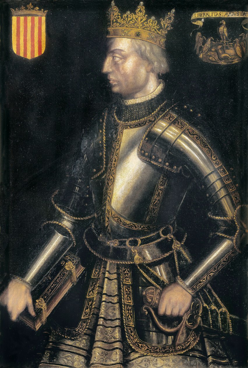 Ritratto di ALFONSO II di Catalogna, III di Aragona, detto "Il Liberale" da Filippo Ariosto
