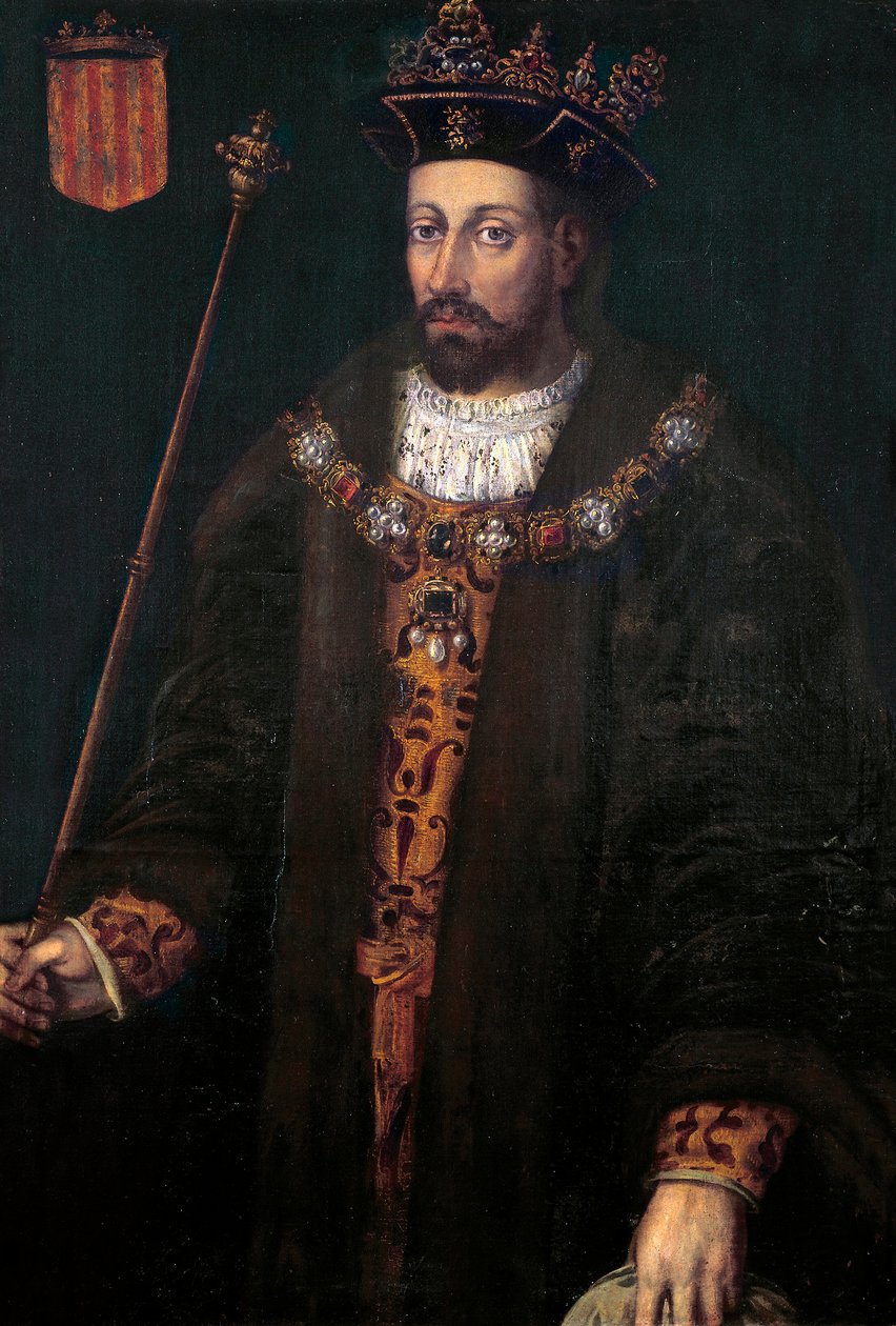 Ritratto di Alfonso III di Catalogna, IV di Aragona, detto il Benigno (1299 - 1336), re di Aragona e Sardegna (1327-1336) da Filippo Ariosto