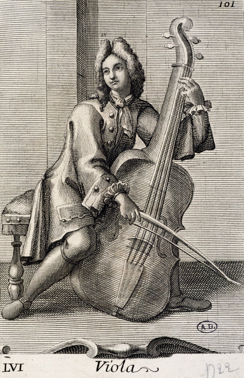 Uomo che suona la viola da Filippo Bonanni