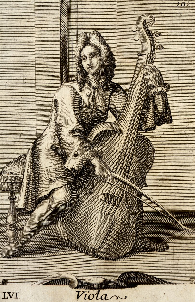 Uomo che suona la viola da Filippo Bonanni
