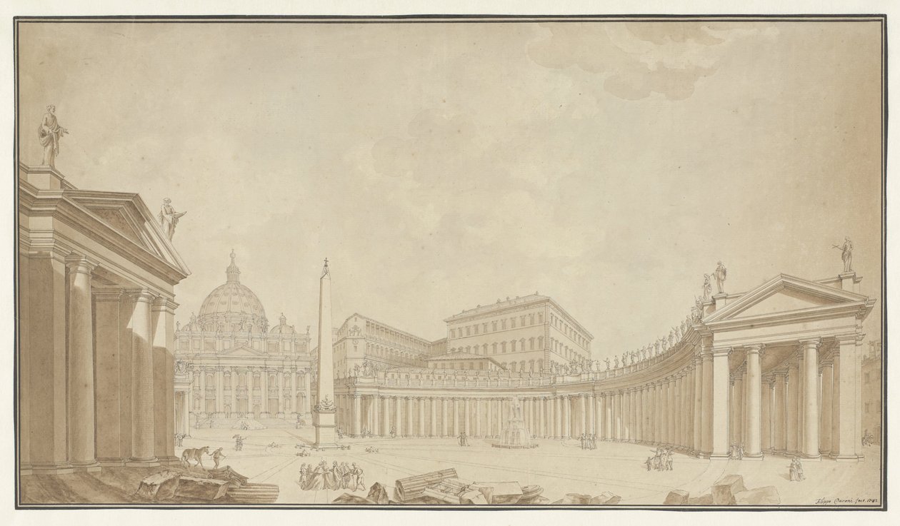Veduta di Piazza San Pietro a Roma da Filippo Citaroni
