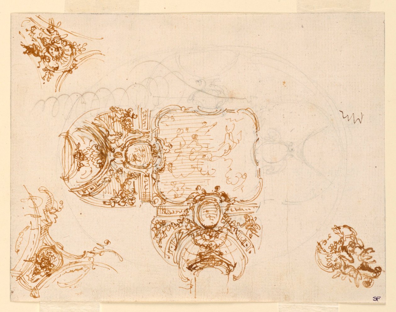 Progetto per il soffitto del Salone di Stupinigi (Sala principale della Palazzina di Caccia) da Filippo Juvarra