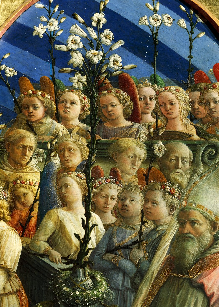 Incoronazione Maringhi o Incoronazione della Vergine di Filippo Lippi, dettaglio da Filippo Lippi