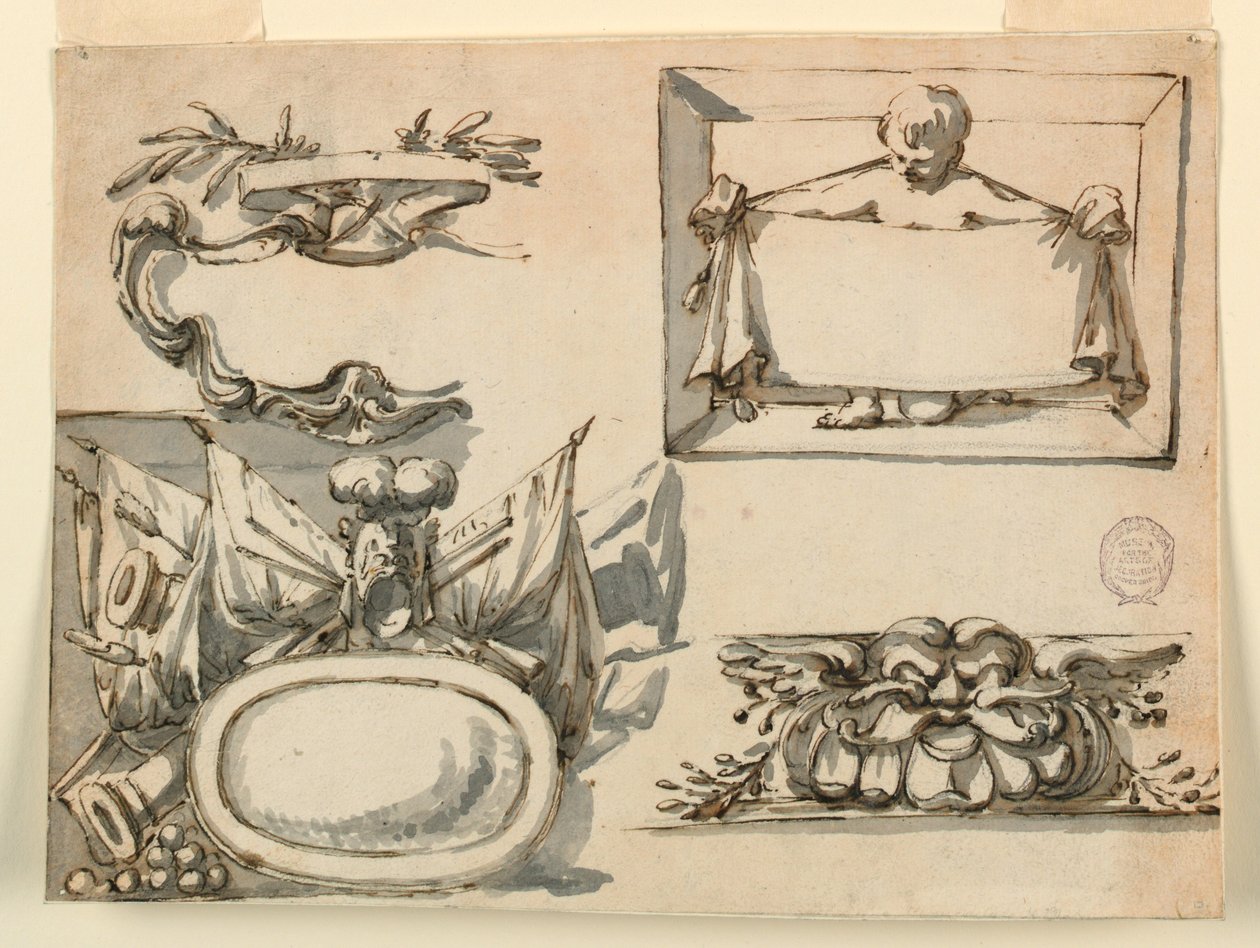 Disegno, Uno scudo, un trofeo, un