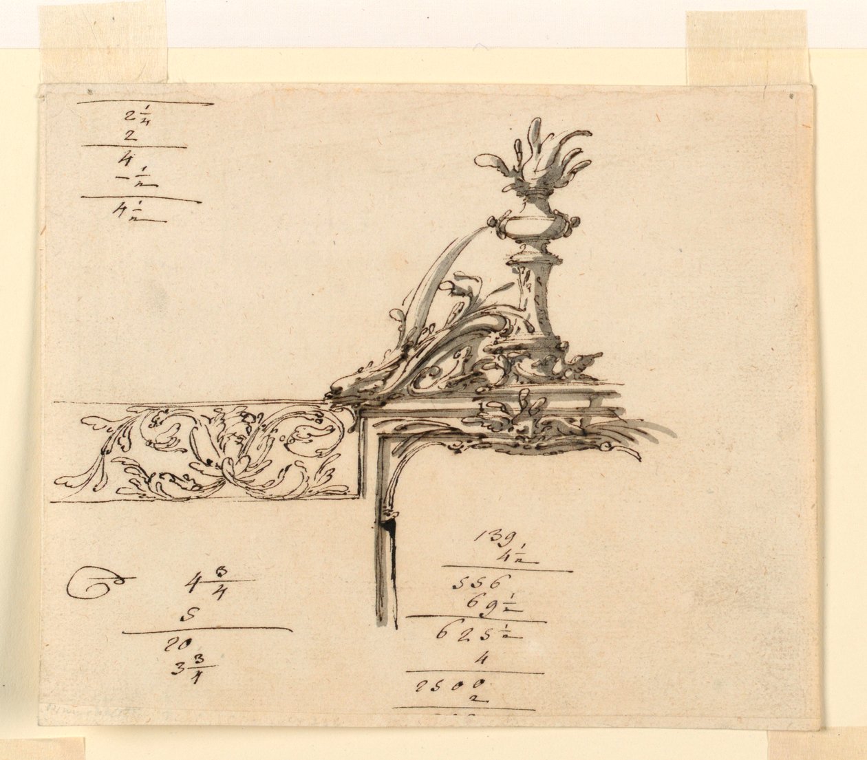 Disegno, progetto per una cornice, 1750-75 da Filippo Marchionni