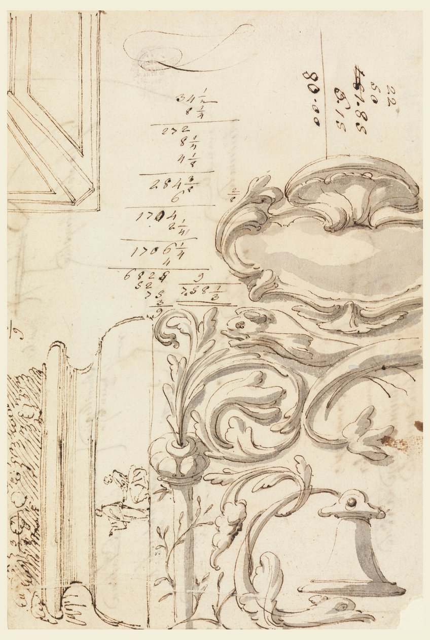 Disegno, schizzi, 1750 ca. da Filippo Marchionni