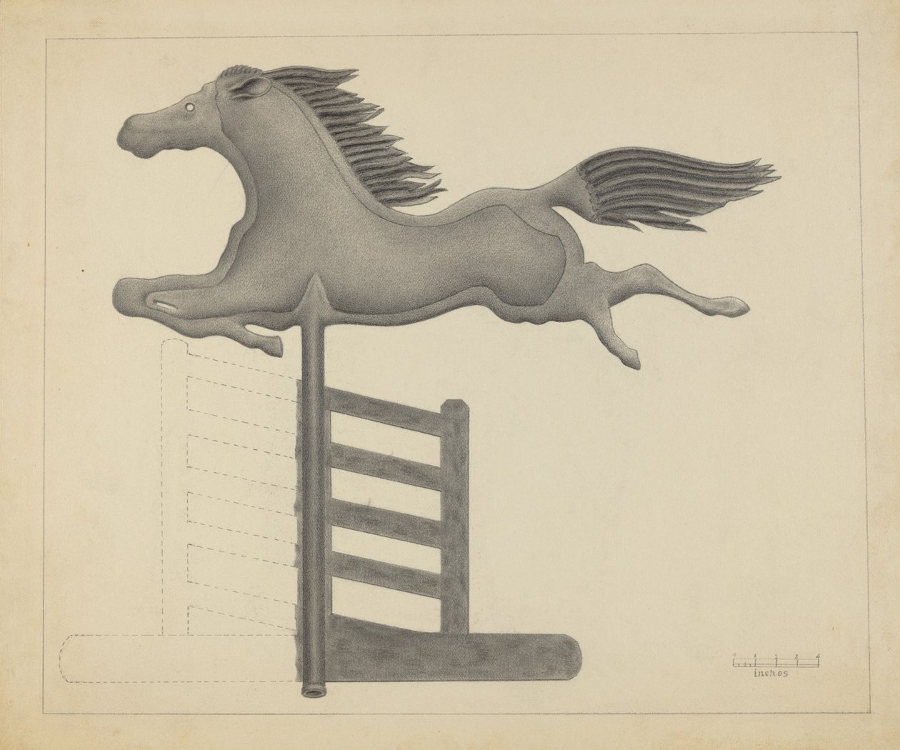 Segnavento a forma di cavallo da Filippo Porreca