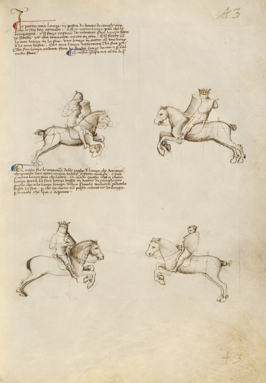Combattimento equestre con la lancia da Fiore Furlan dei Liberi da Premariacco