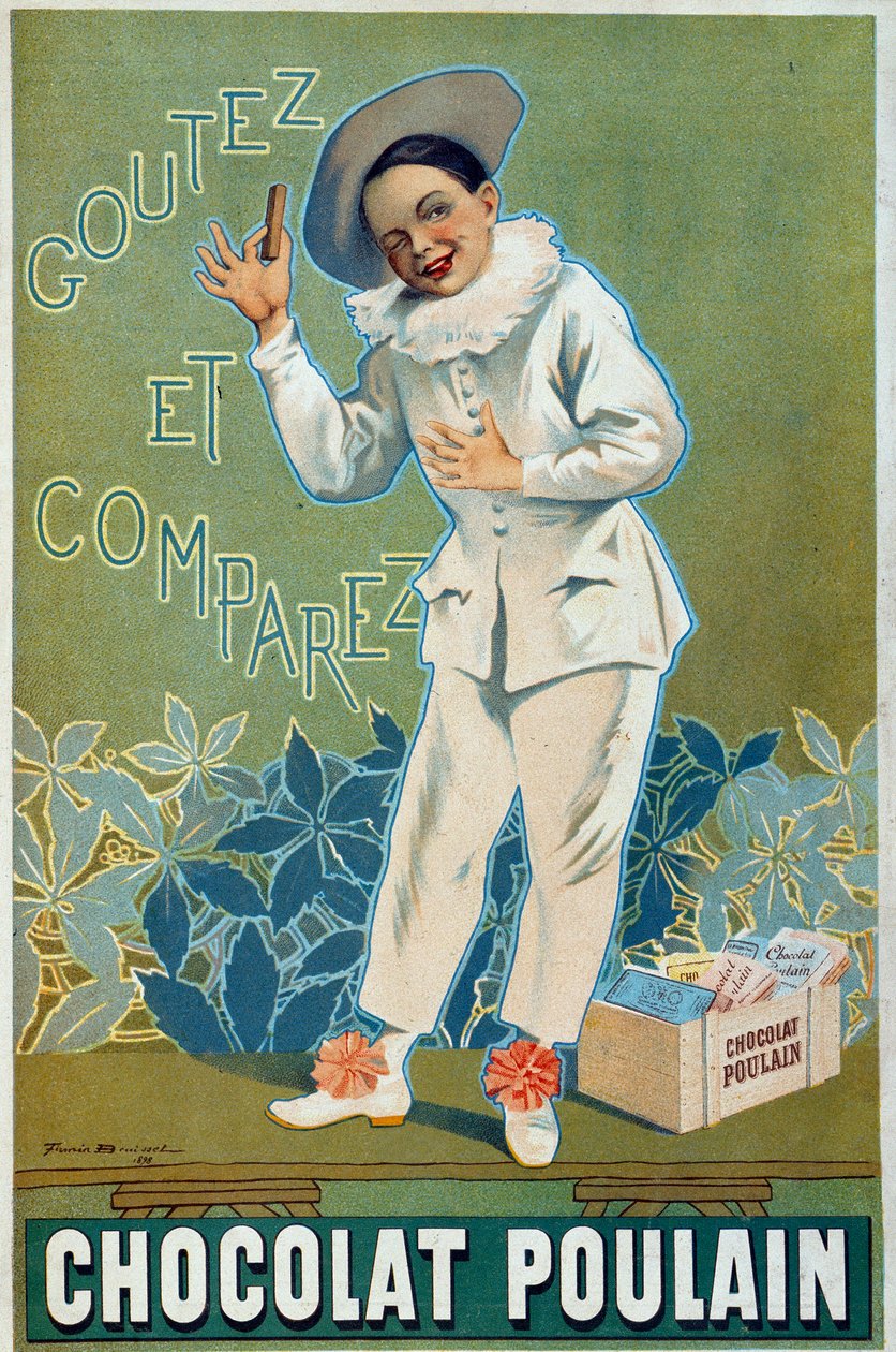 Poster pubblicitario di Firmin Etienne Bruisset (1859-1925) per il Chocolat Poulain 