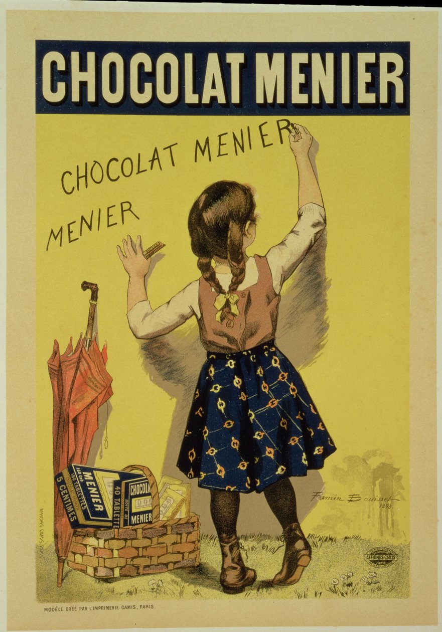 Riproduzione di un poster pubblicitario del cioccolato 