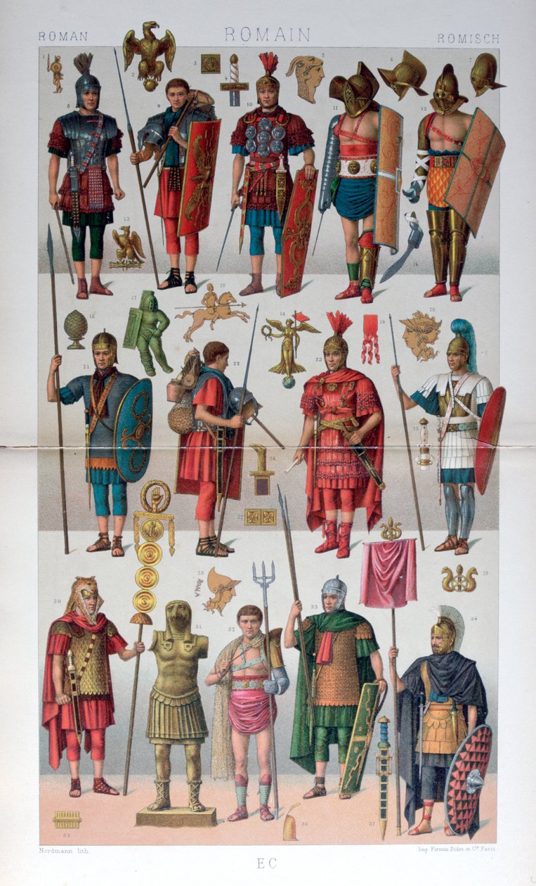 Costume Militare e Gladiatorio Romano, c1800-1836 da Firmin Didot