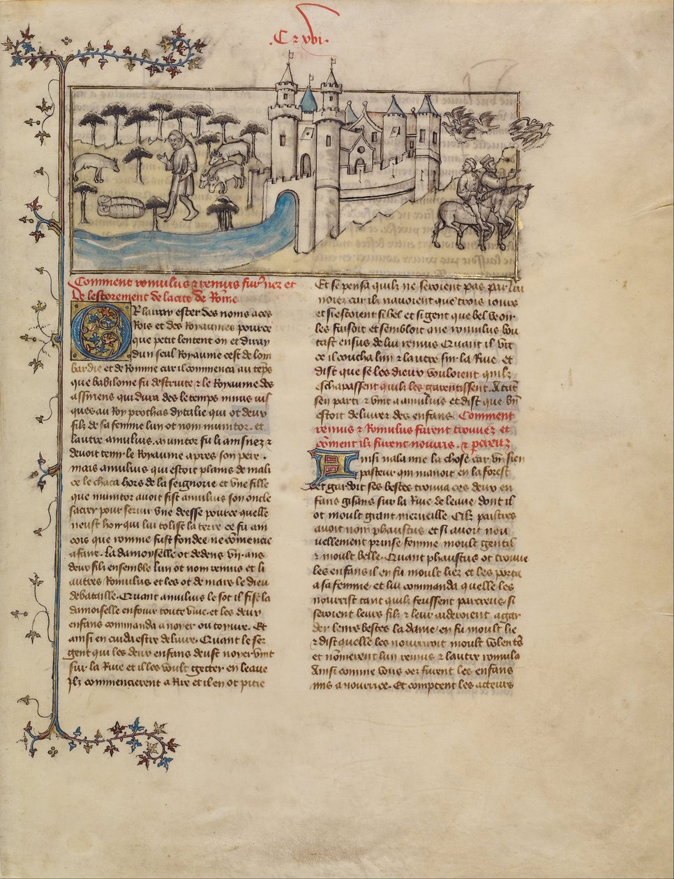 Romolo e Remo da First Master of the Bible historiale of Jean de Berry