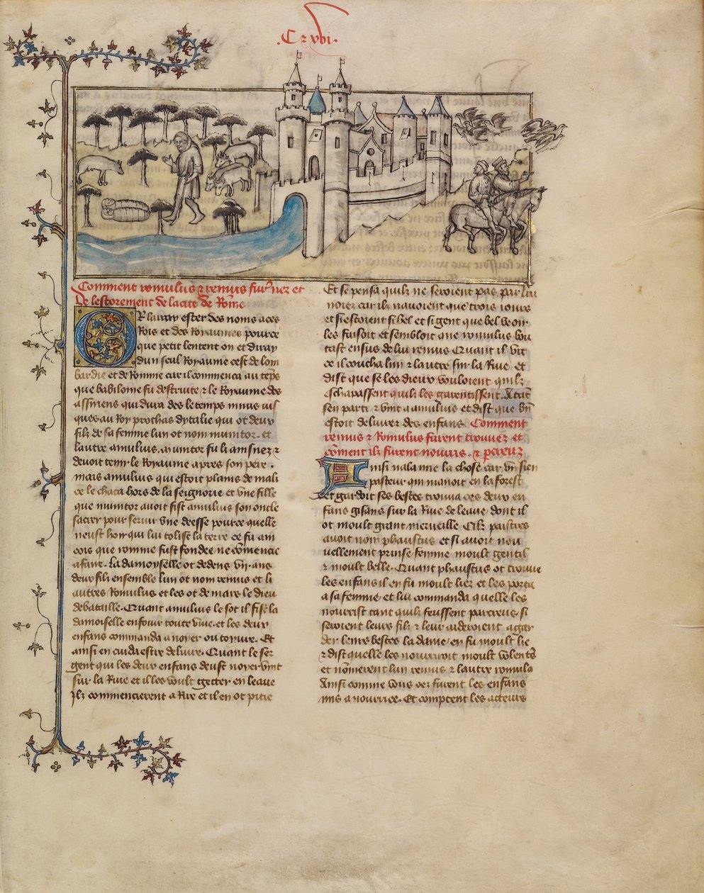 Romolo e Remo da First Master of the Bible historiale of Jean de Berry