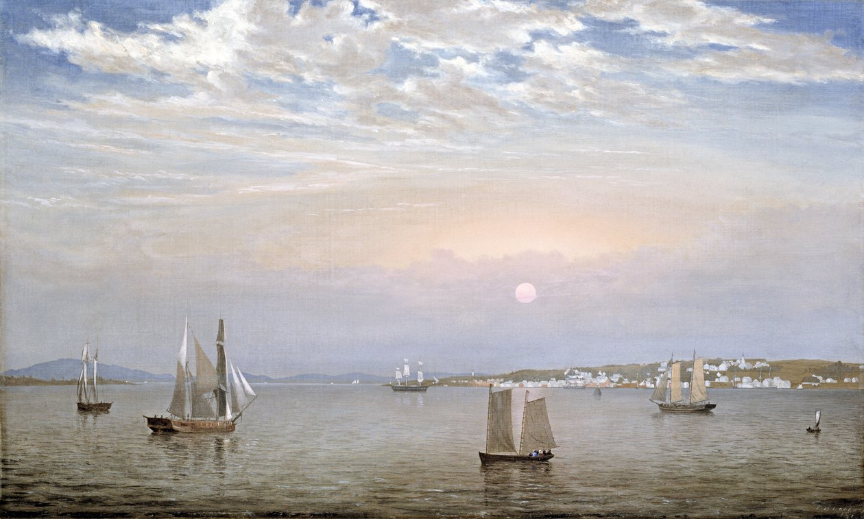 Porto e città di Castine, 1851 da Fitz Henry Lane