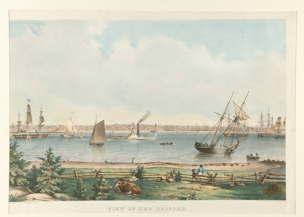 Veduta di New Bedford. Dal Forte vicino a Fairhaven da Fitz Henry Lane