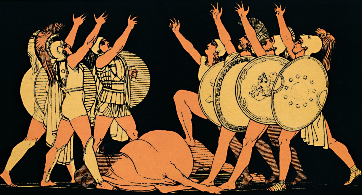 Il giuramento dei sette capi da Flaxman
