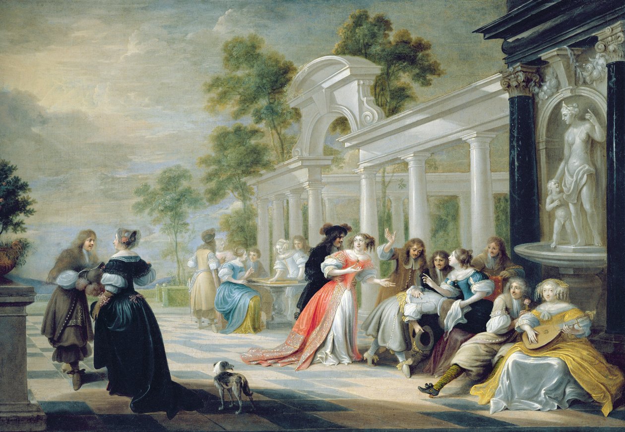 Scena di giardino generica, 1600 da Flemish School