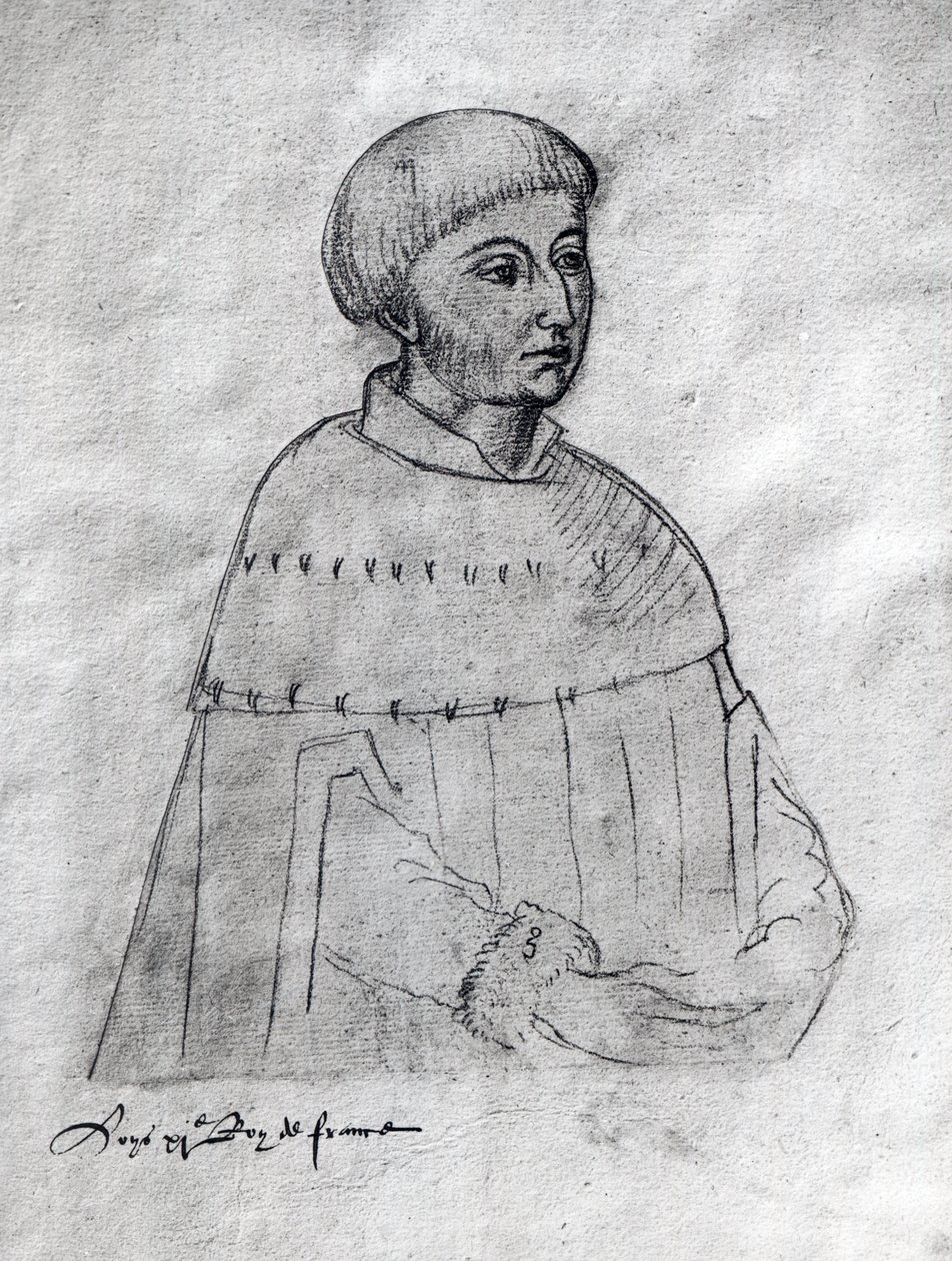 Ms 266 f.3 Ritratto di Luigi XI (1423-83) dal 