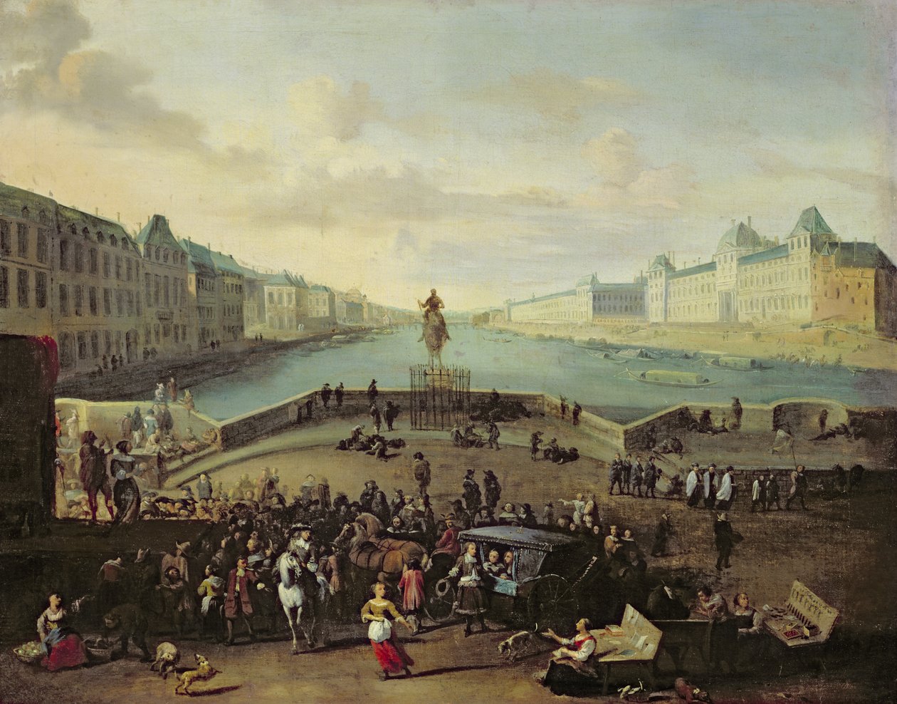 Il Pont Neuf, Parigi, 1665-69 da Flemish School