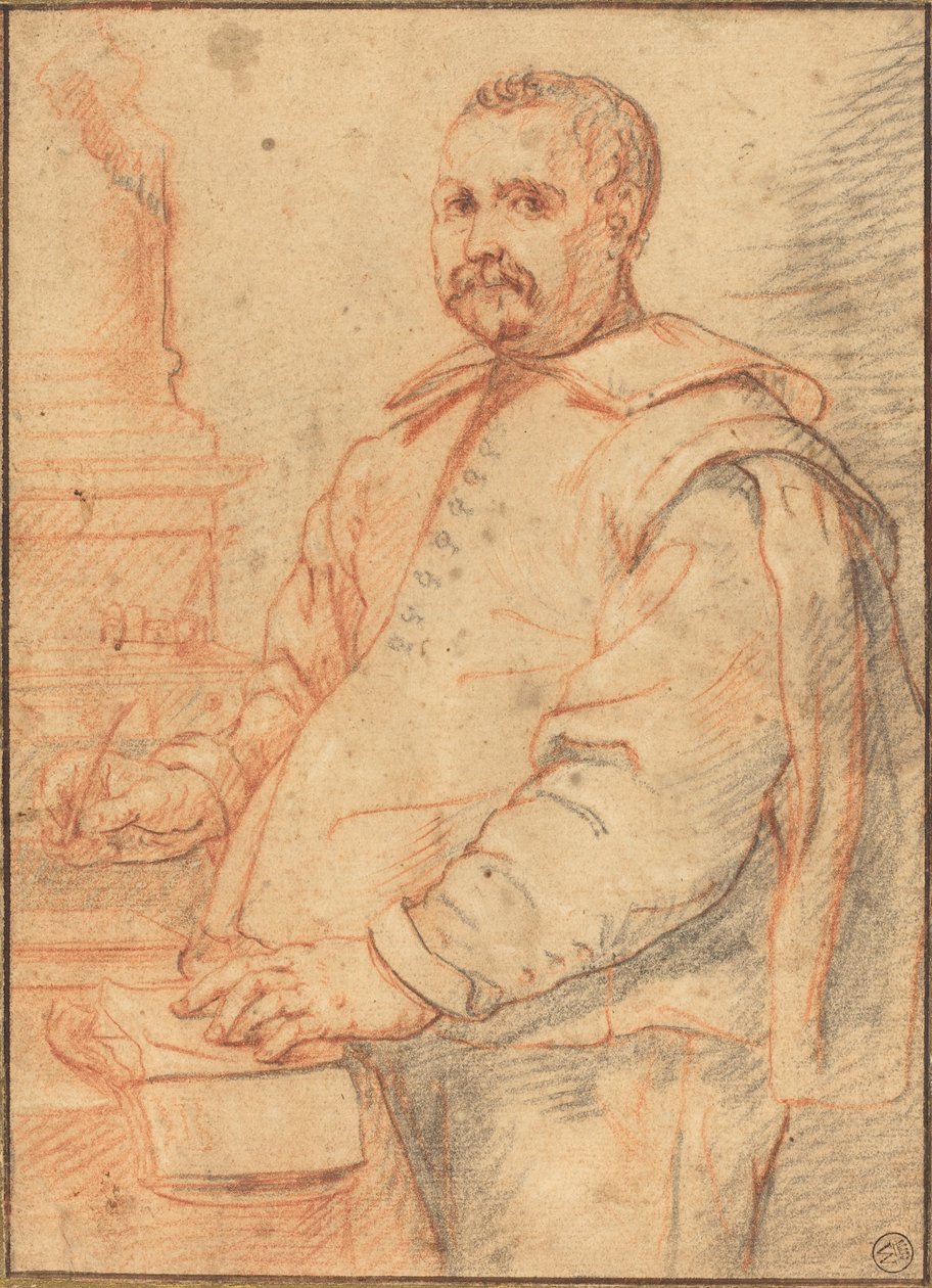 Uno studioso che scrive da Flemish 17th Century