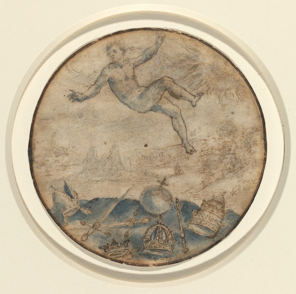 Uomo che cade dal cielo da Flemish 17th Century