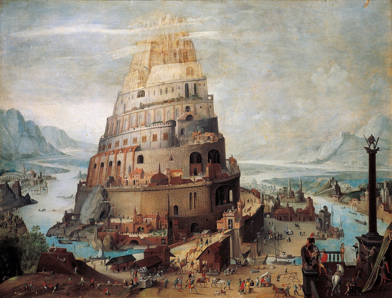 Costruzione della Torre di Babele da Flemish School