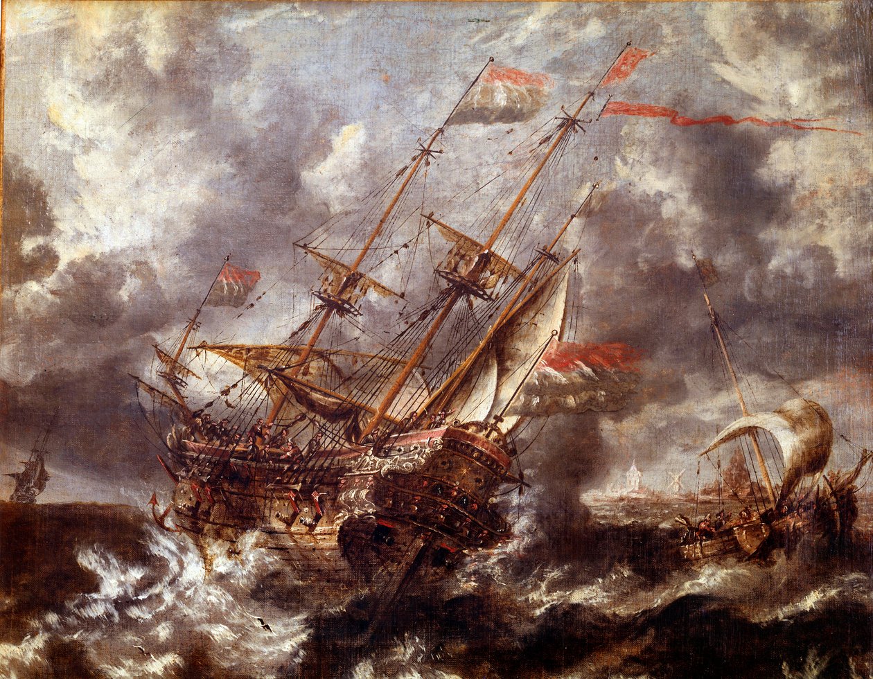 Barca olandese senza la tempesta da Flemish School