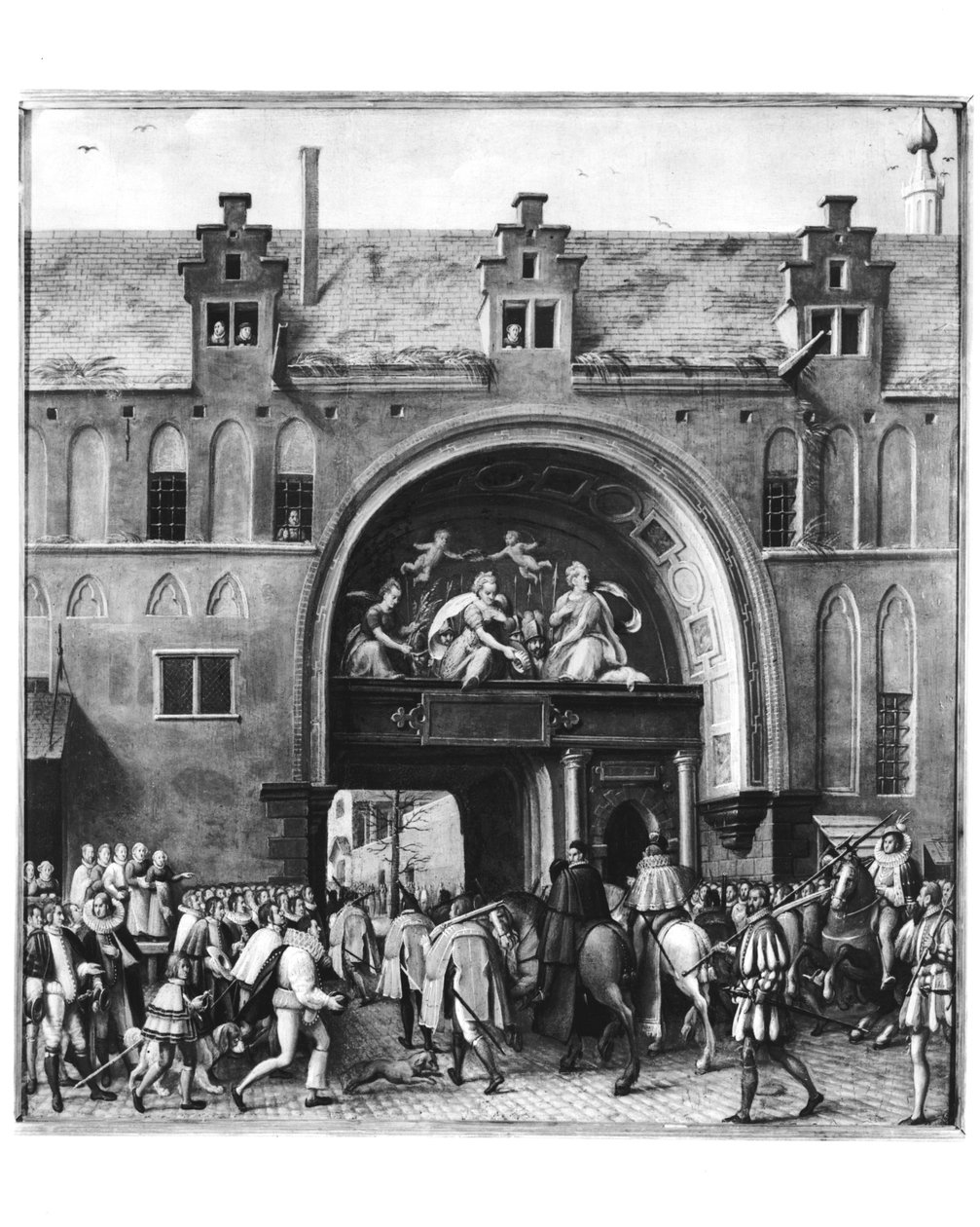 Ingresso di Hercule Francois di Francia, Duca di Alençon (1554-84) ad Anversa, 19 febbraio 1582 da Flemish School