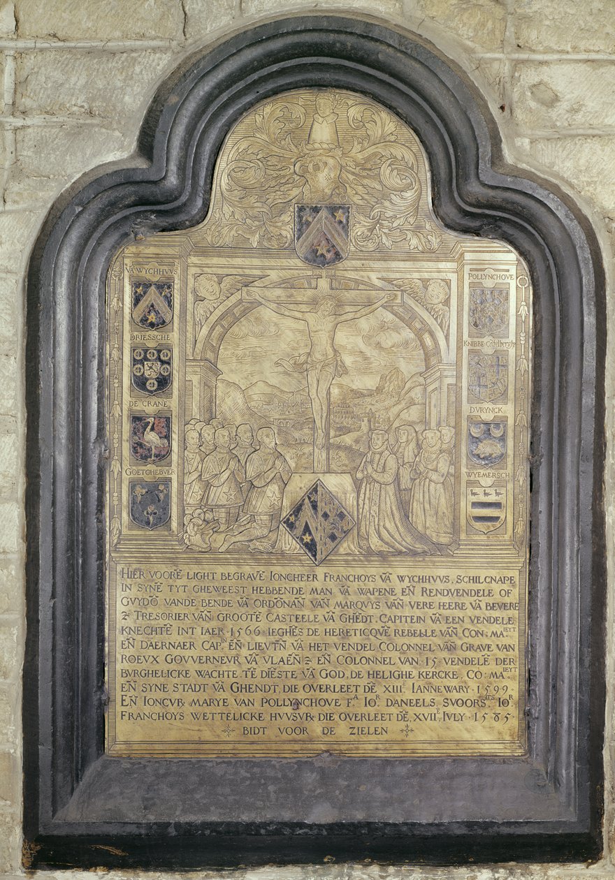 Epitaffio di François van Wychhuus, fine del XVI secolo da Flemish School