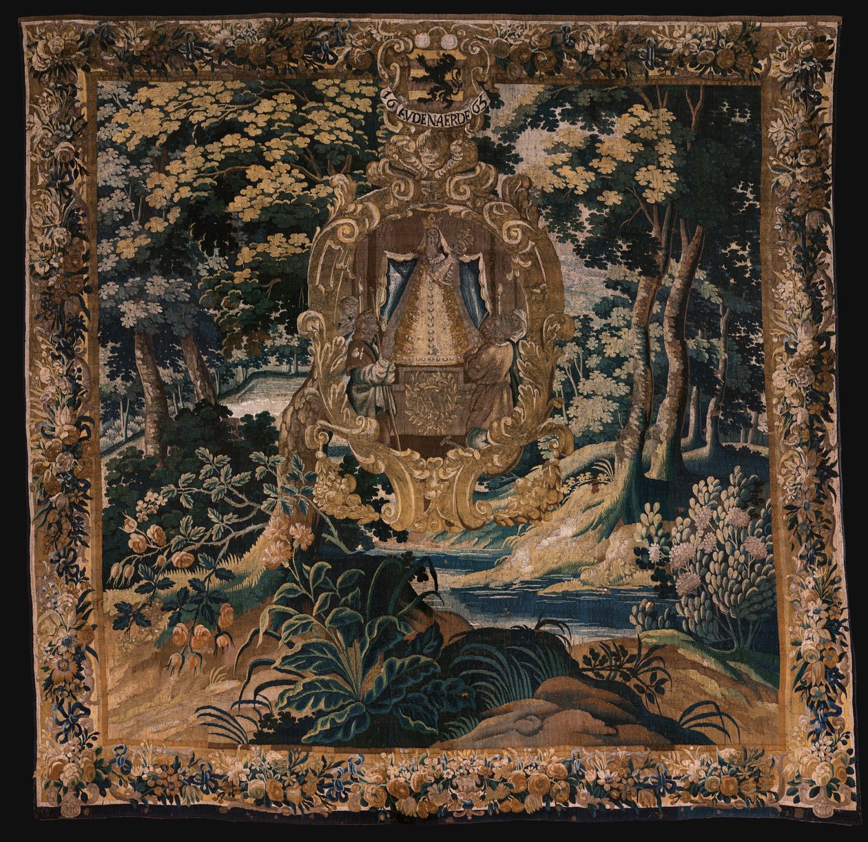 Arazzo fiammingo. Paesaggio con la Madonna nera. Atelier di Oudenaarde. 1665. da Flemish School